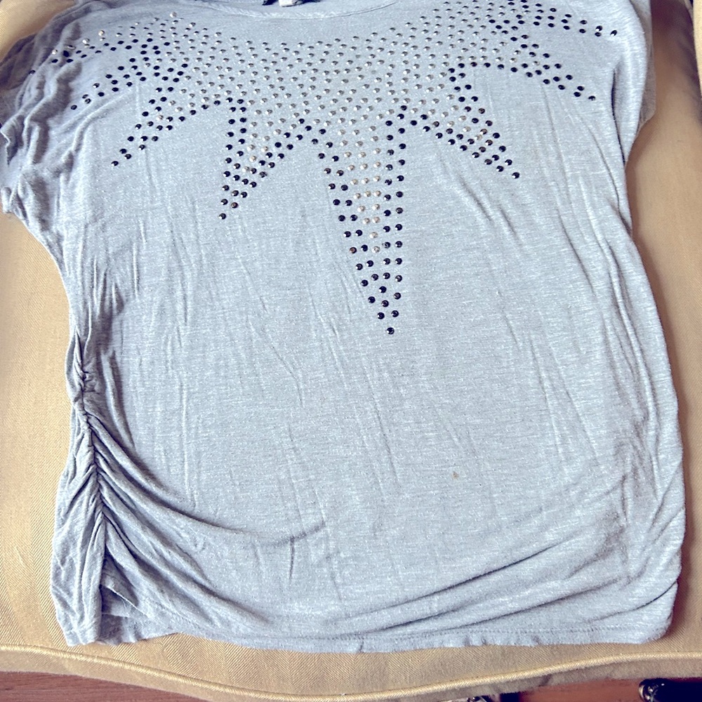 Grey Casual Jean Top